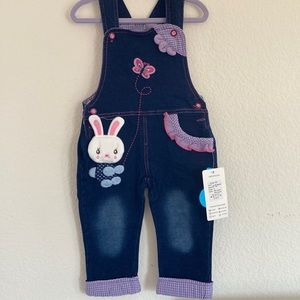 Kid School Space Bunny Overall 12-18